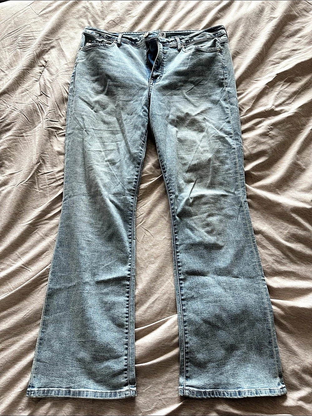 Seven7 Flare Jeans in Blue Waist 14